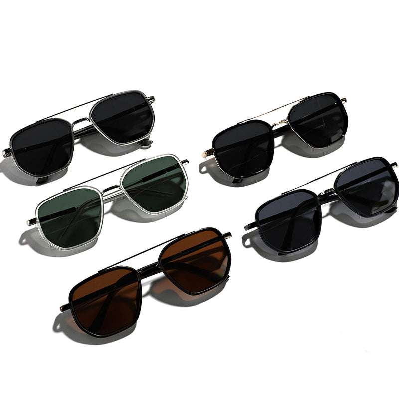 ✨Hot Sale 49% Off🥰Geometric Double-Beam Polarized Sunglasses – Bold Style, Ultimate Clarity! 🕶️