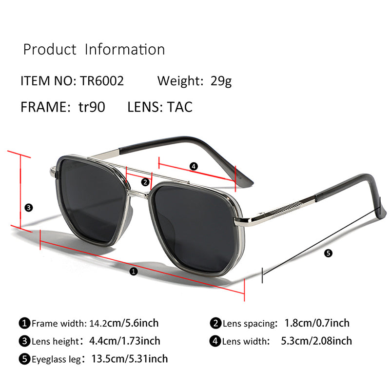 ✨Hot Sale 49% Off🥰Geometric Double-Beam Polarized Sunglasses – Bold Style, Ultimate Clarity! 🕶️