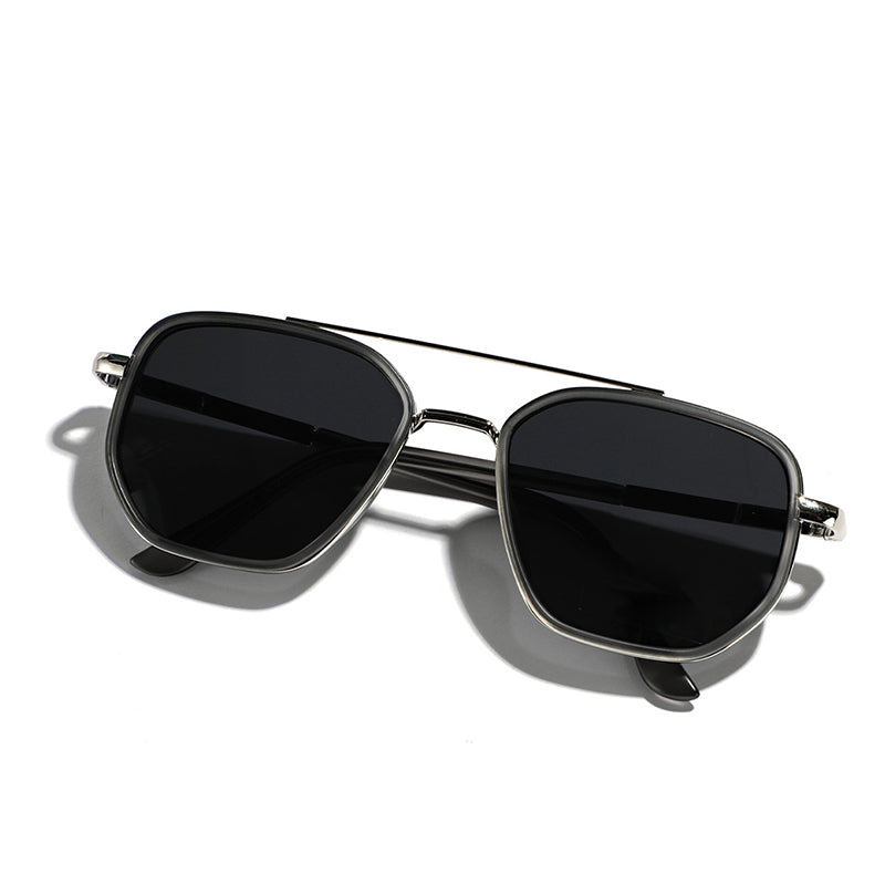 ✨Hot Sale 49% Off🥰Geometric Double-Beam Polarized Sunglasses – Bold Style, Ultimate Clarity! 🕶️