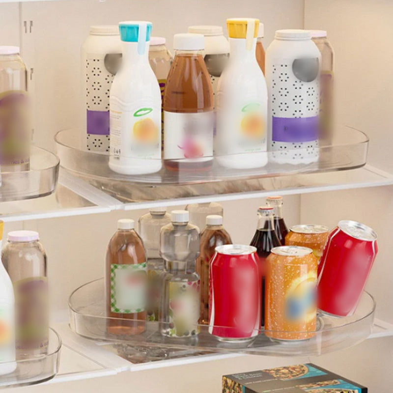 Multifunctional Clear Rotating Organizer for Kitchen