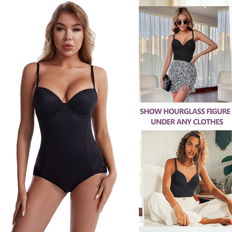🏆Shapewear Bodysuit with Bra | Ruched Slimming Adjustable Waist✨