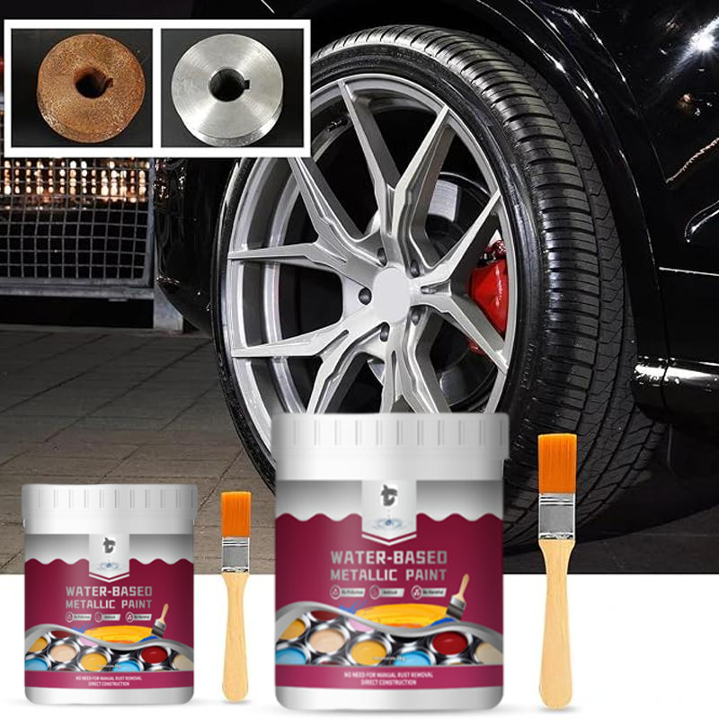 🔥2026 New Arrival ＆ Hot Sale ＆ 50％ Off🔥Rust Converter Metallic Paint – One coat stops rust, no sanding, no fumes. Dries to a sleek metal finish. Perfect for garden tools & gates. 🔨🛡️