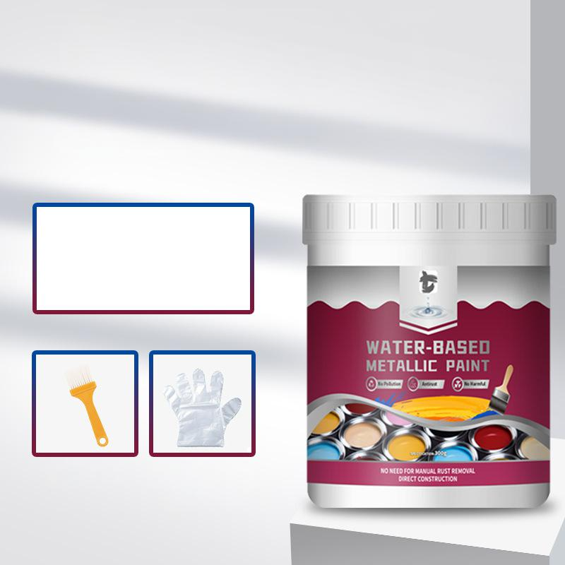 🔥2026 New Arrival ＆ Hot Sale ＆ 50％ Off🔥Rust Converter Metallic Paint – One coat stops rust, no sanding, no fumes. Dries to a sleek metal finish. Perfect for garden tools & gates. 🔨🛡️