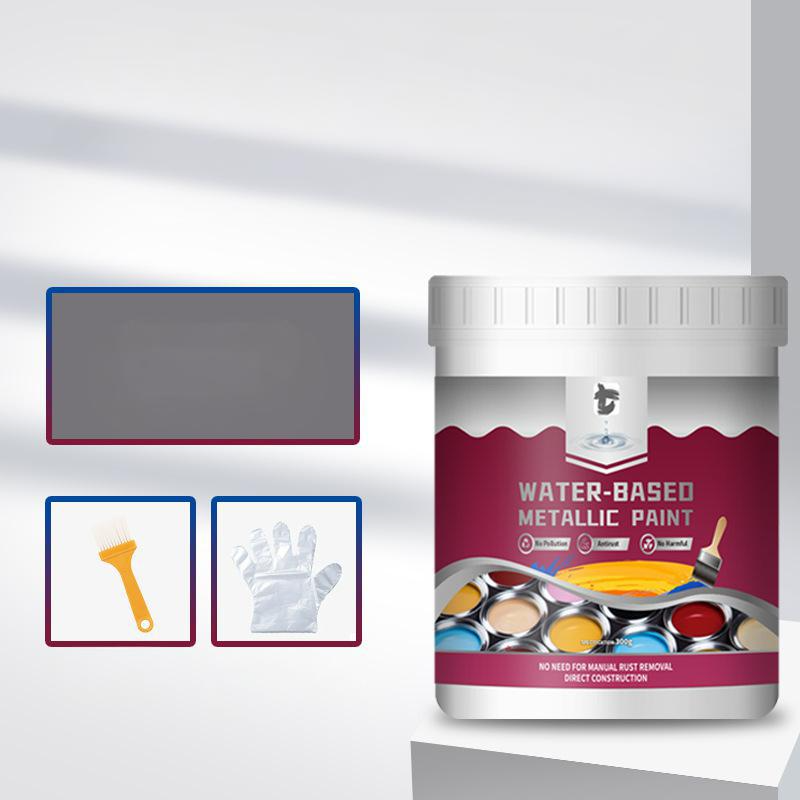 🔥2026 New Arrival ＆ Hot Sale ＆ 50％ Off🔥Rust Converter Metallic Paint – One coat stops rust, no sanding, no fumes. Dries to a sleek metal finish. Perfect for garden tools & gates. 🔨🛡️