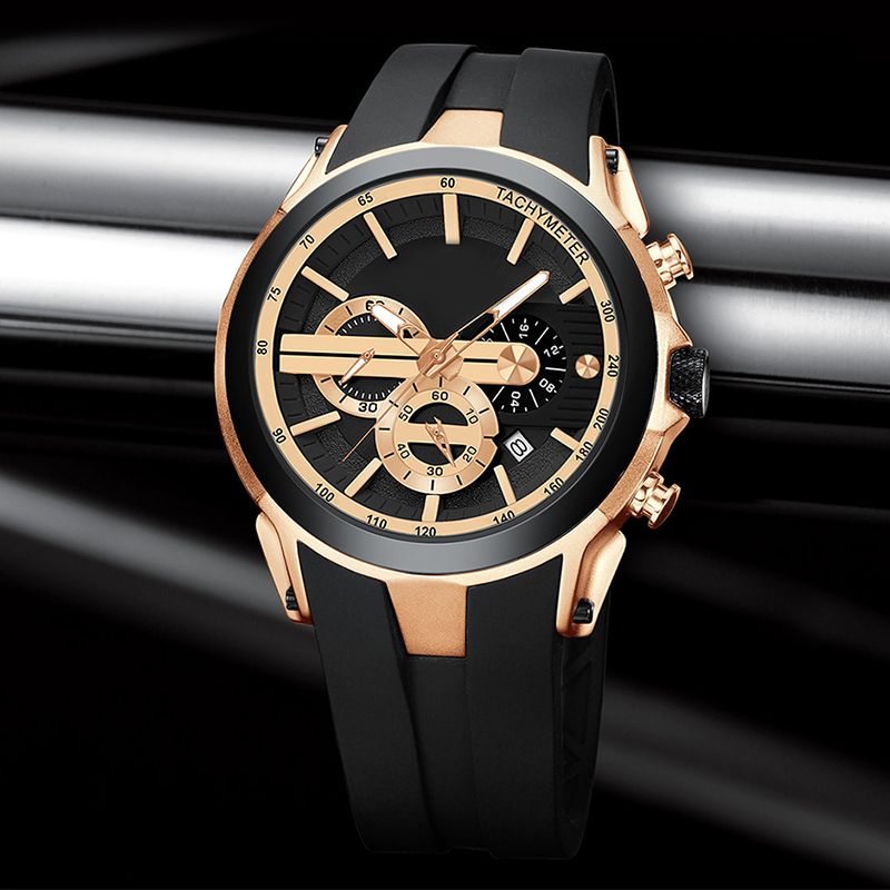💎Stylish Sports Watch with Luminous Display, Silicone Strap and Waterproof Design