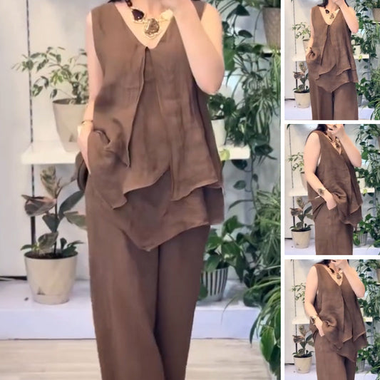 Women's 2-Piece Tank Top & Wide Leg Lounge Set