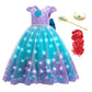 Mermaid-themed children's light-up party dress set