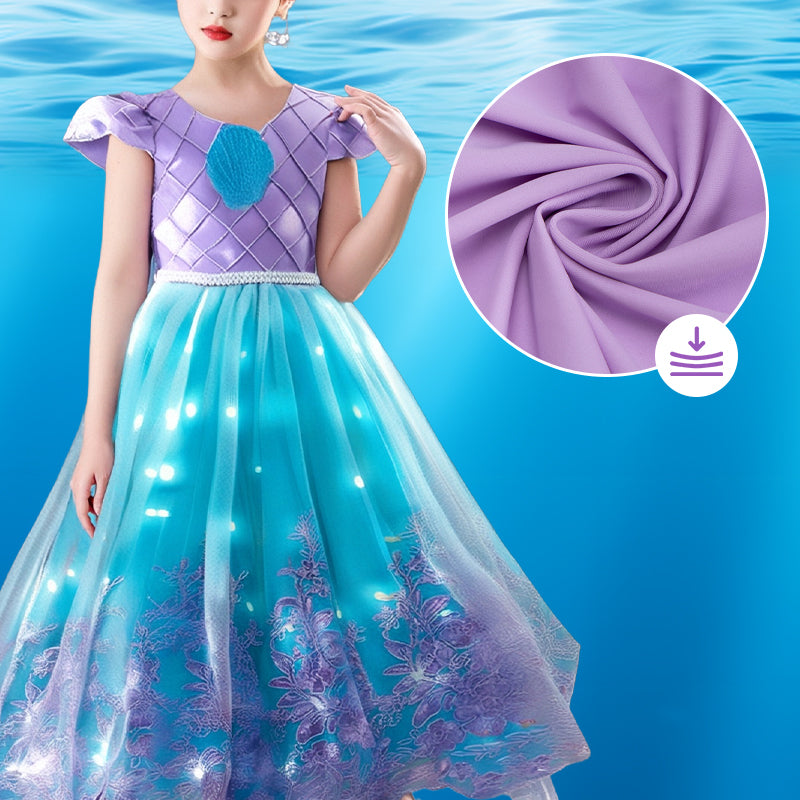 Mermaid-Themed Light-Up Party Dress Set for Kids