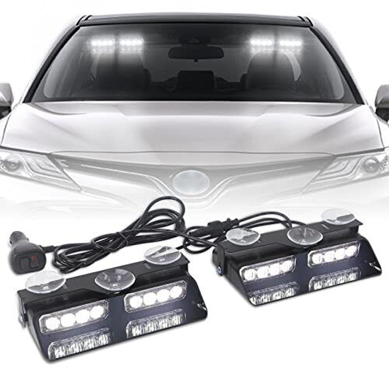 Windshield Suction Cup Strobe Warning Light for Vehicles