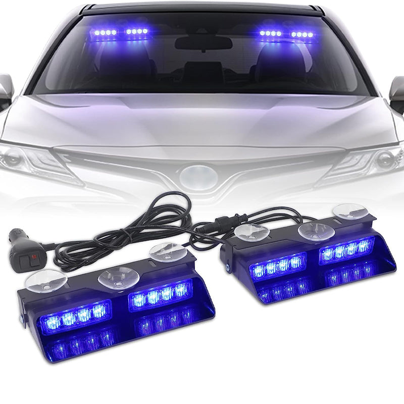 Windshield Suction Cup Strobe Warning Light for Vehicles