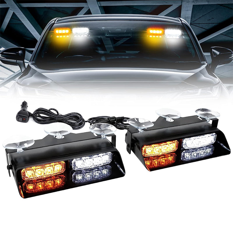 Windshield Suction Cup Strobe Warning Light for Vehicles
