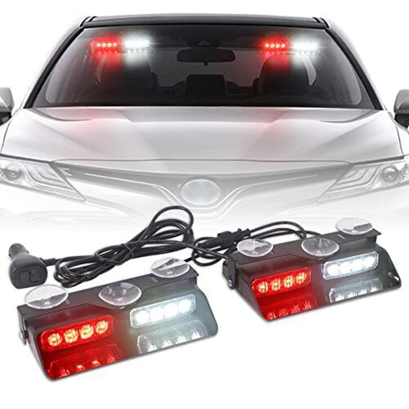 Windshield Suction Cup Strobe Warning Light for Vehicles