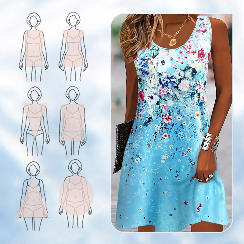 🌞Summer Essentials 49% OFF👗Women’s Floral Sleeveless Summer Dress