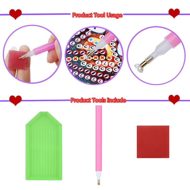 DIY Rhinestone Art Painting Coasters Kit with Holder