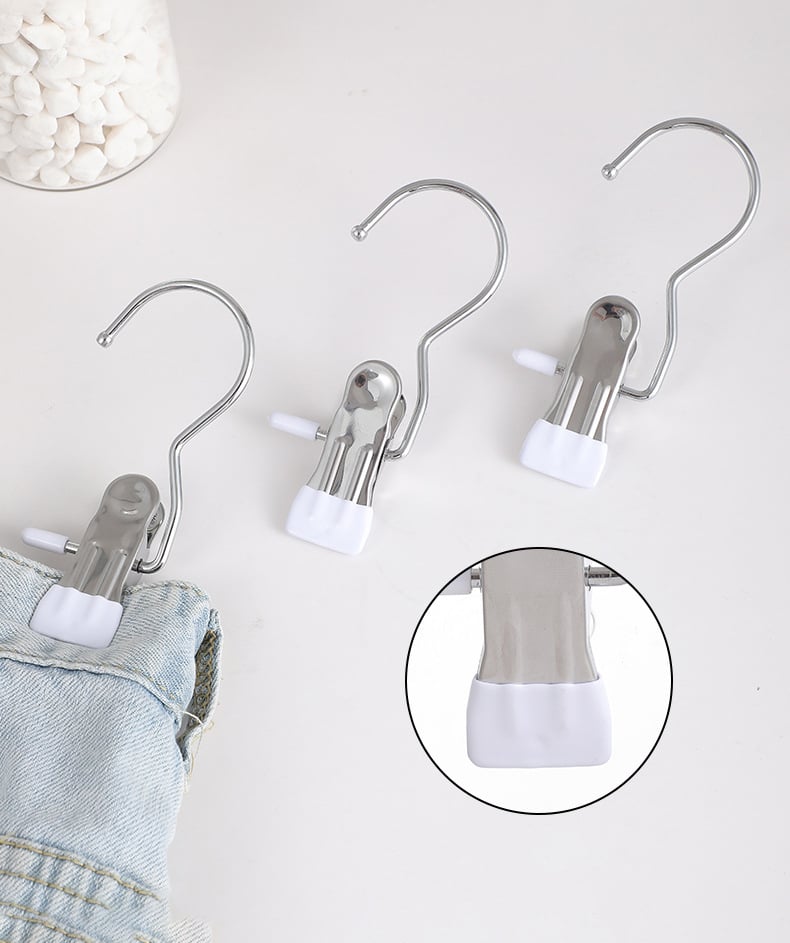 💥2025 Hot Sale- 49% OFF💥Anti-rust Clip Space-saving Clothespin Hat Pants Storage Hanging Travel Hook