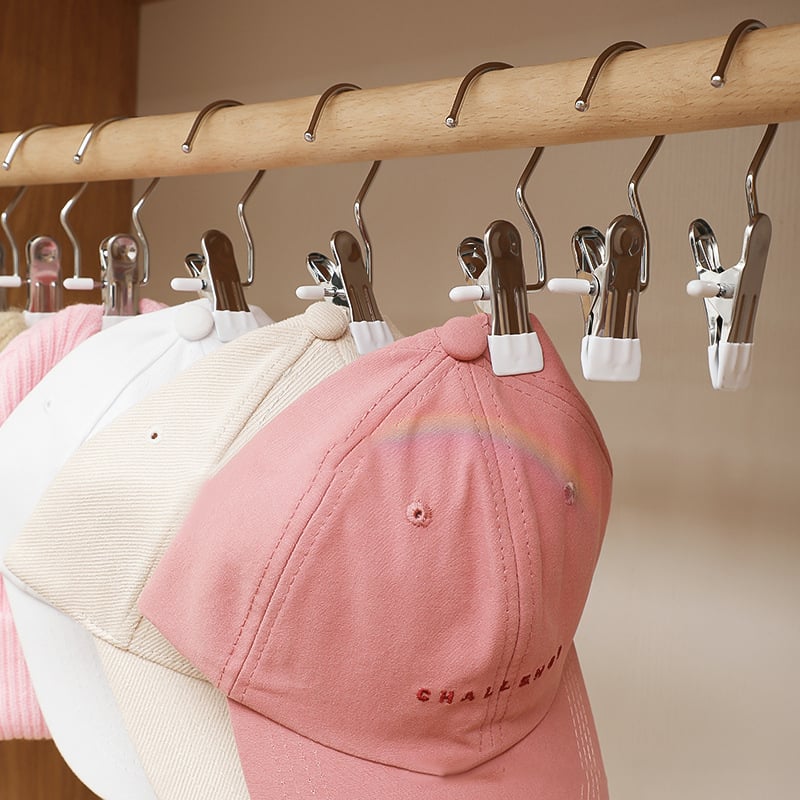 💥2025 Hot Sale- 49% OFF💥Anti-rust Clip Space-saving Clothespin Hat Pants Storage Hanging Travel Hook