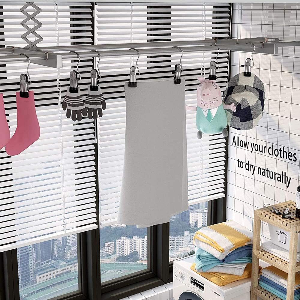 💥2025 Hot Sale- 49% OFF💥Anti-rust Clip Space-saving Clothespin Hat Pants Storage Hanging Travel Hook