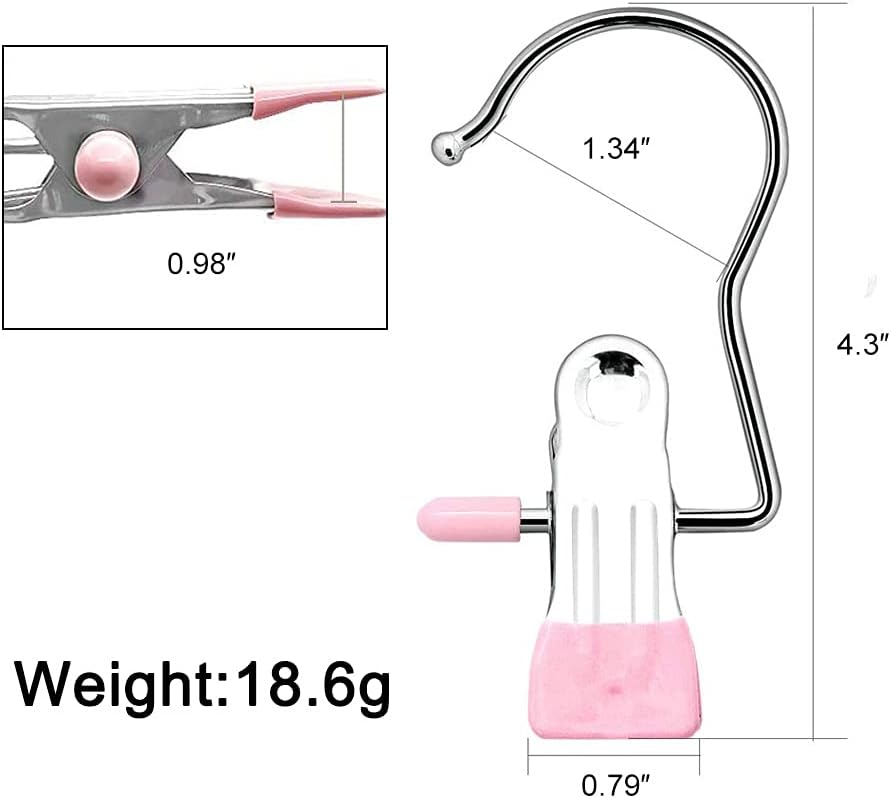 💥2025 Hot Sale- 49% OFF💥Anti-rust Clip Space-saving Clothespin Hat Pants Storage Hanging Travel Hook