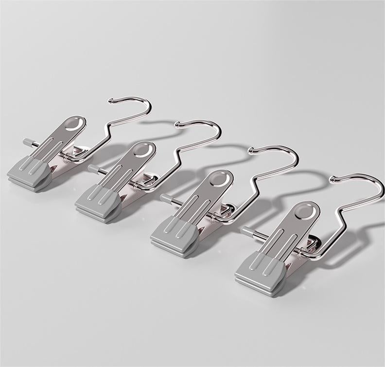 💥2025 Hot Sale- 49% OFF💥Anti-rust Clip Space-saving Clothespin Hat Pants Storage Hanging Travel Hook