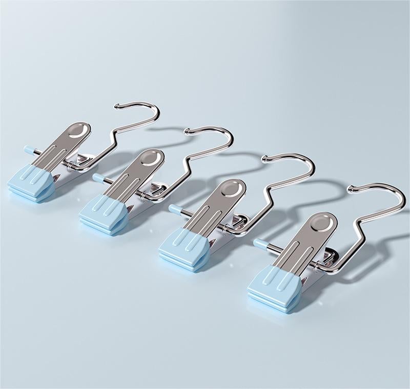 💥2025 Hot Sale- 49% OFF💥Anti-rust Clip Space-saving Clothespin Hat Pants Storage Hanging Travel Hook
