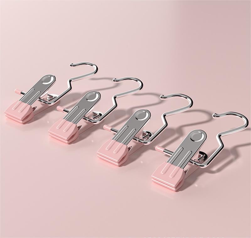 💥2025 Hot Sale- 49% OFF💥Anti-rust Clip Space-saving Clothespin Hat Pants Storage Hanging Travel Hook