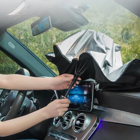 🚗 50% OFF NOW ! ☀️ Car Sunshade – Effective Heat Insulation, UV Block & Easy Foldable Auto Windshield Protector