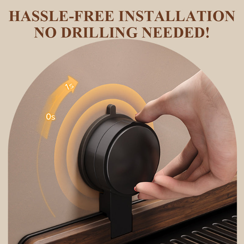 🔥Hot Sale 50% Off💥 Walnut Bathroom, Kitchen Suction Cup Shelf