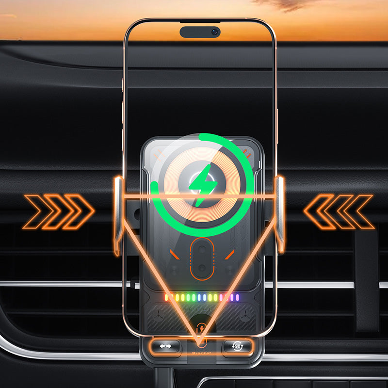 🚗 50% OFF FLASH SALE ! ⚡ Smart 2-in-1 Car Rotating Phone Holder & Wireless Charger – 360° Rotation, Fast Wireless Charging, Stable Anti-Shake 📱