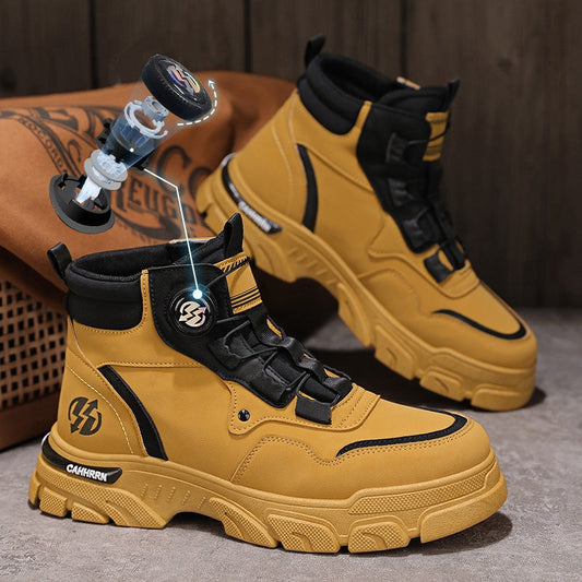 ⏳Time-limited Special⏰Men's outdoor swivel buckle work shoes（Waterproof, Anti-slip,Comfortable and Breathable）