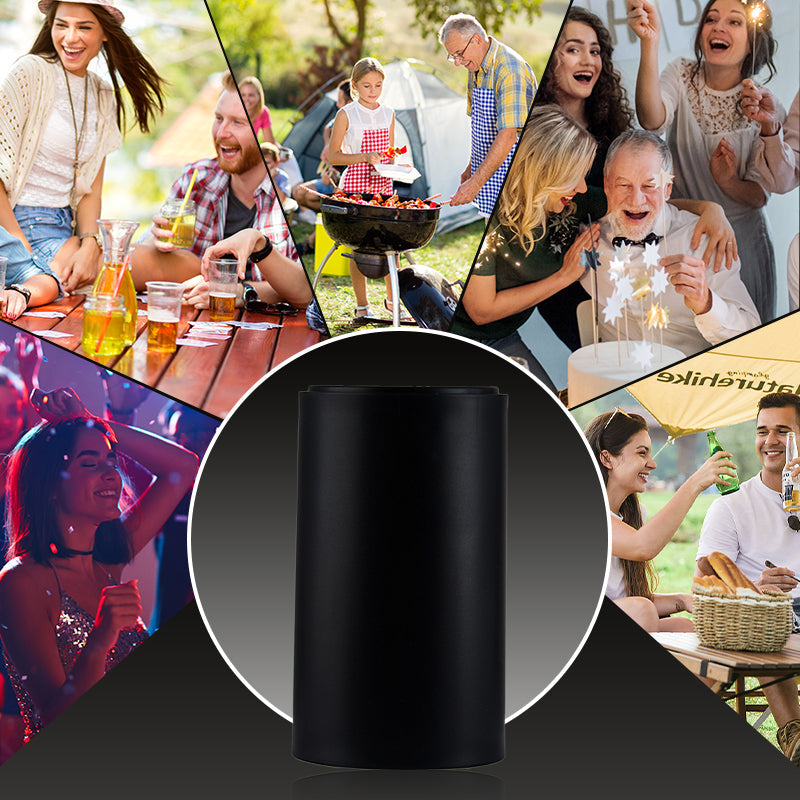 Magnetic bottle opener with push function