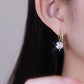 🌸Fashion crystal four-petal flower pearl earrings