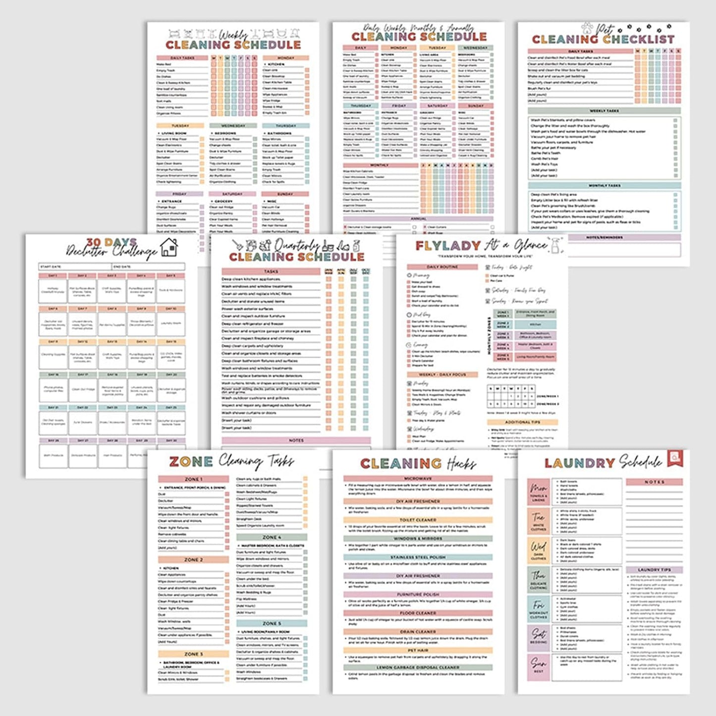 🔥LAST DAY 49% OFF-ADHD Cleaning & Organizing Toolkit - Chore Planner✔