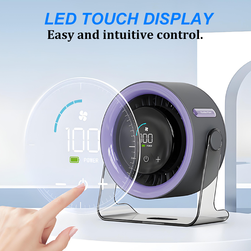 ☀️Summer essentials🔥100-Speed Mini Desk Fan with Digital Display
