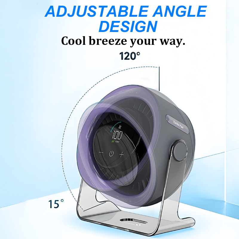 ☀️Summer essentials🔥100-Speed Mini Desk Fan with Digital Display