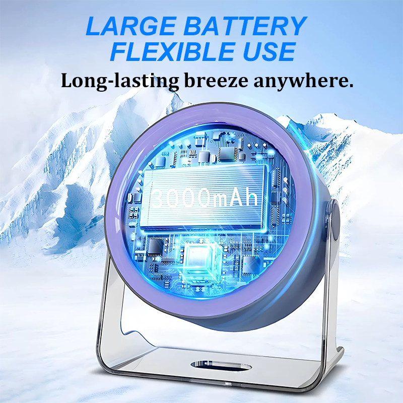 ☀️Summer essentials🔥100-Speed Mini Desk Fan with Digital Display