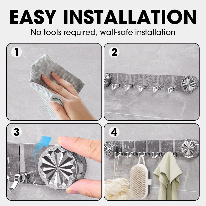 Multipurpose Stylish Wall-Mounted Hooks Organizer