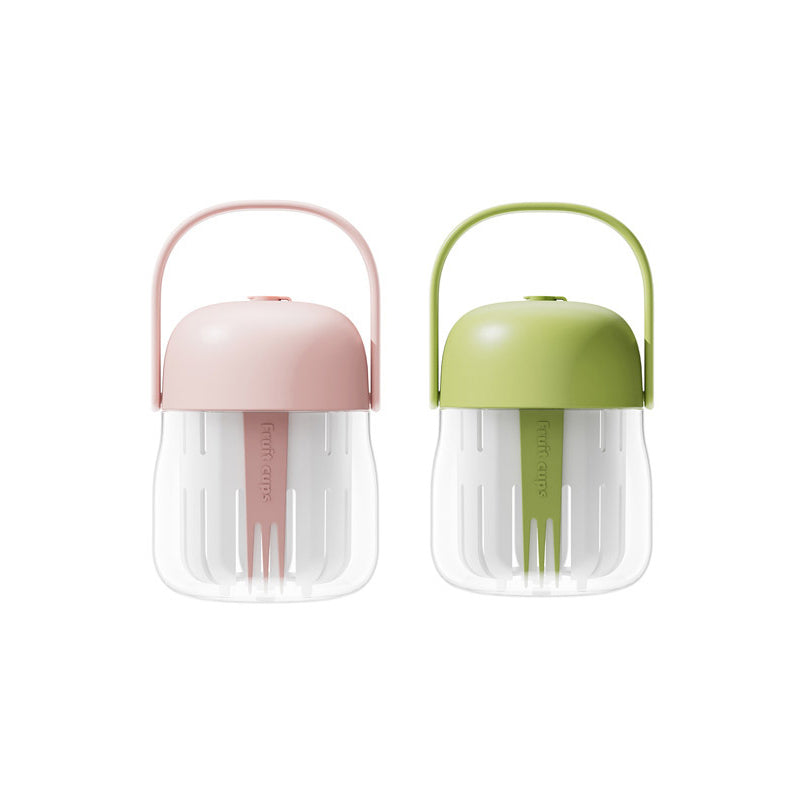 Portable Chilling & Draining Salad Cup with Lid and Handles