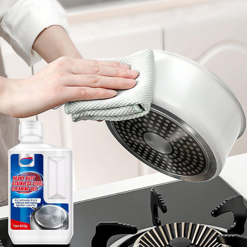 🧽 50% OFF NOW! ✨ Heavy Duty Stainless Steel Cleaning Gel - Removes Grime & Oxidation from Vents/Grates/Buttons, Reusable & Non-Toxic 🔧📦