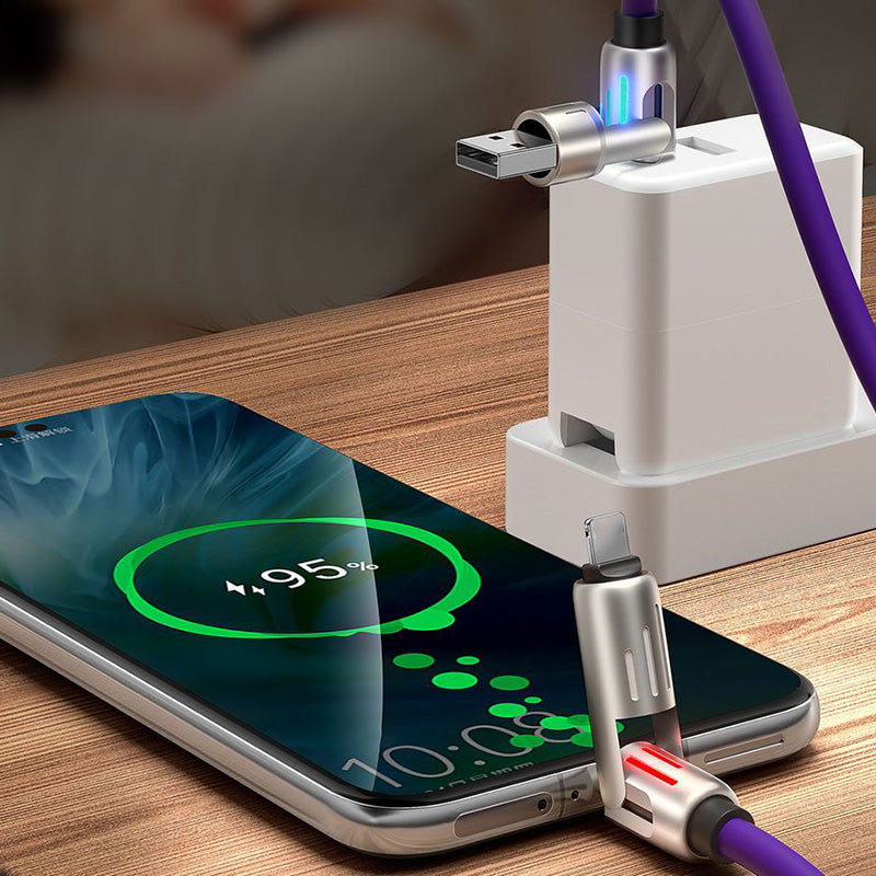 🎁Limited time 50% off⏳240W 4-in-1 Data Cable with Colorful Work Lights