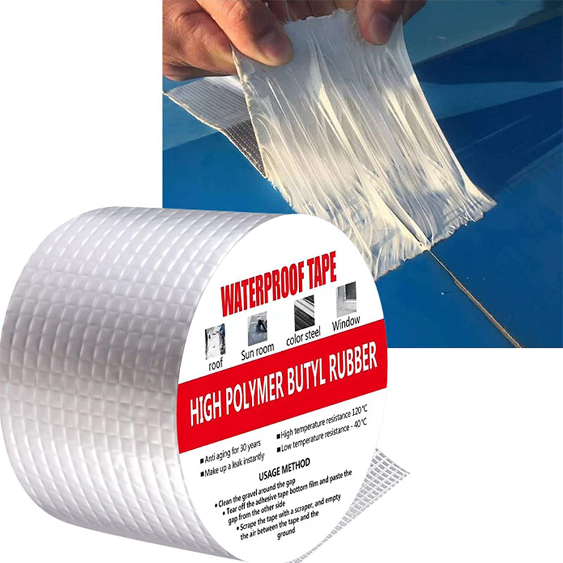 🛡️ 50% OFF NOW! 💧 Aluminum Foil Waterproof Tape – Butyl Adhesive, Instant Seal & Weather-Resistant – For Roof, Pipe & Auto Repairs 🔧