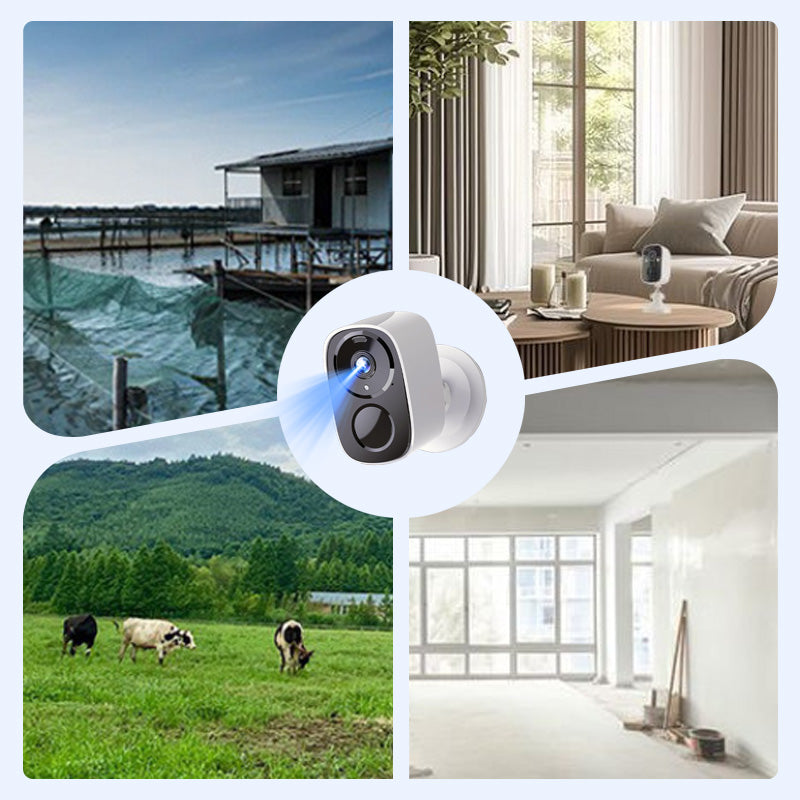 ⏰Wireless night vision camera – intelligent security around the clock!🏆Ultra-clear full color [ultra-long standby + permanent loop video recording]