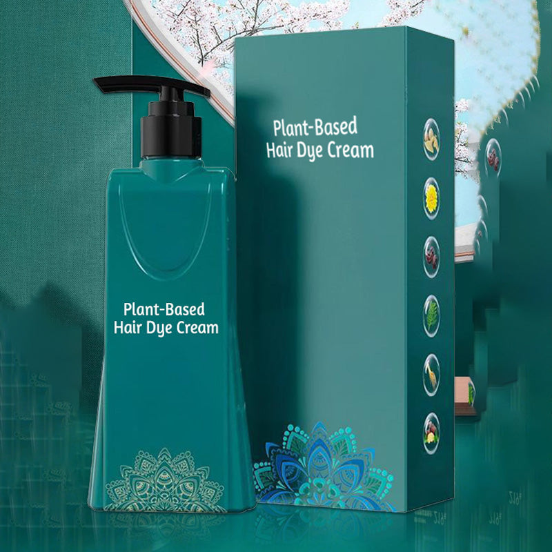 Plant-Based Hair Dye Cream for Gray Coverage