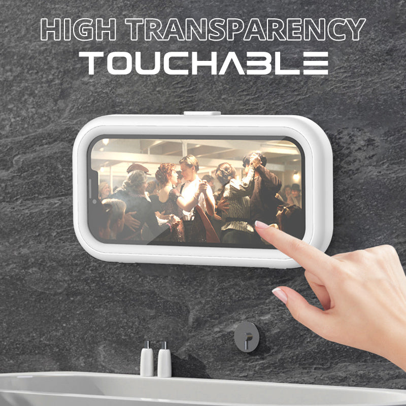 360° rotatable waterproof mobile phone holder for the shower