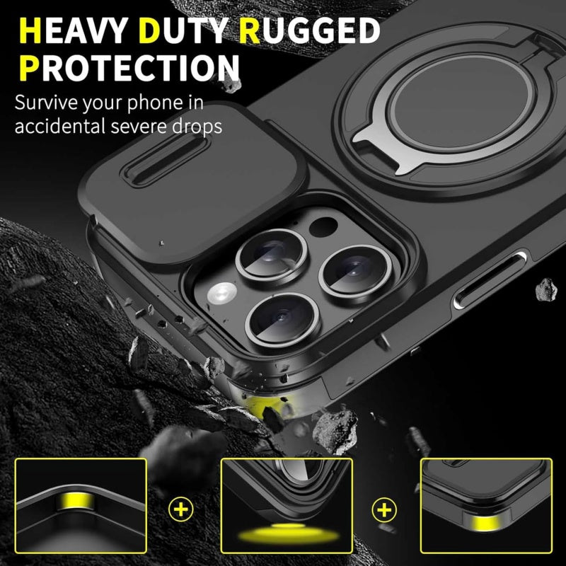 Premium Phone Case with Ring Stand for iPhone