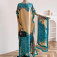 Women's Printed Shawl & Maxi Dress Set