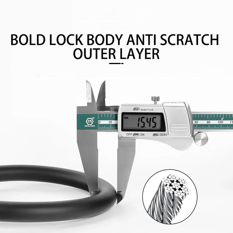 🚲 Portable Anti-Theft Ring-Shaped Steel Cable Lock for Bicycles 🔒