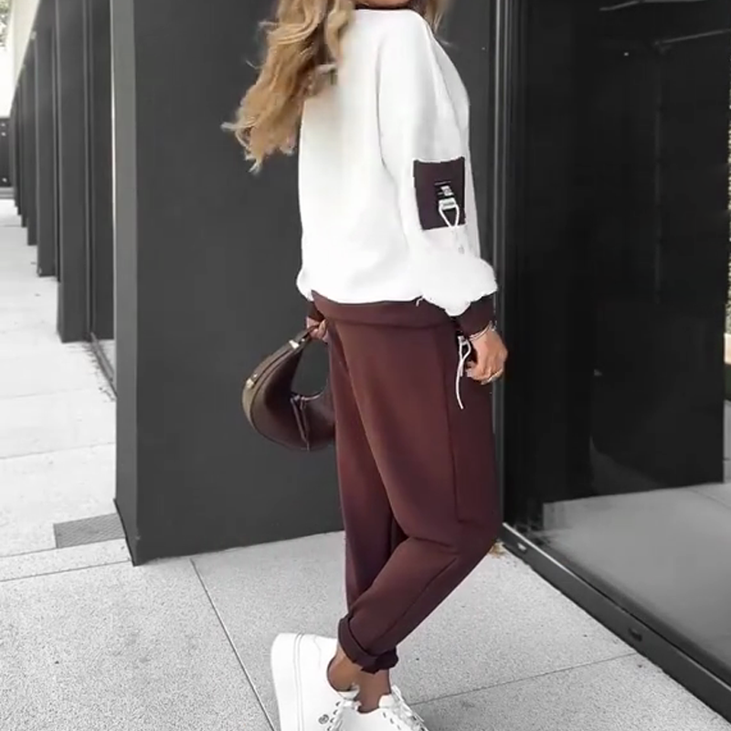 🔥Limited stock available 50% OFF🔥Color-Block Pullover Hoodie & Jogger Pants Set