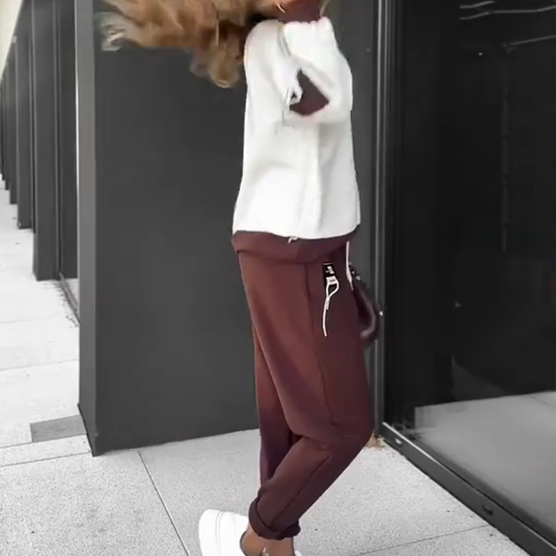 🔥Limited stock available 50% OFF🔥Color-Block Pullover Hoodie & Jogger Pants Set
