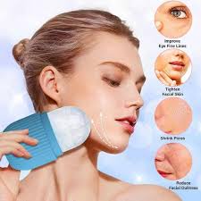 Ice Roller for Face — Pink, 4.5inch Silicone Reusable Ice Cube Roller Massager for Glowing Skin - Bazaro.Life
