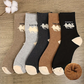Vintage-Style Warm Socks with Thick Terry Lining